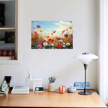 Yesad Colorful Wildflower Canvas Wall Art, Flowers Pictures Prints Printing Botanical Wall Art Floral Artwork Watercolor Flower Wall Décor for Living Room Bedroom Farmhouse (Unframed,12”x8”, Flower)