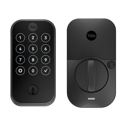 Yale Security Assure Lock 2 Deadbolt, Black Suede Keyed Smart Entry Door Lock with Wi-Fi Connected Keypad for Code Entry and Remote Access, YRD410-WF1-BSP
