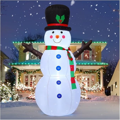 GOOSH 6 FT Inflatable Outdoor Snowman Holiday Decoration Blow Up Snowman with Branch Hand for Yard, Garden, Indoor & Outdoor Parties