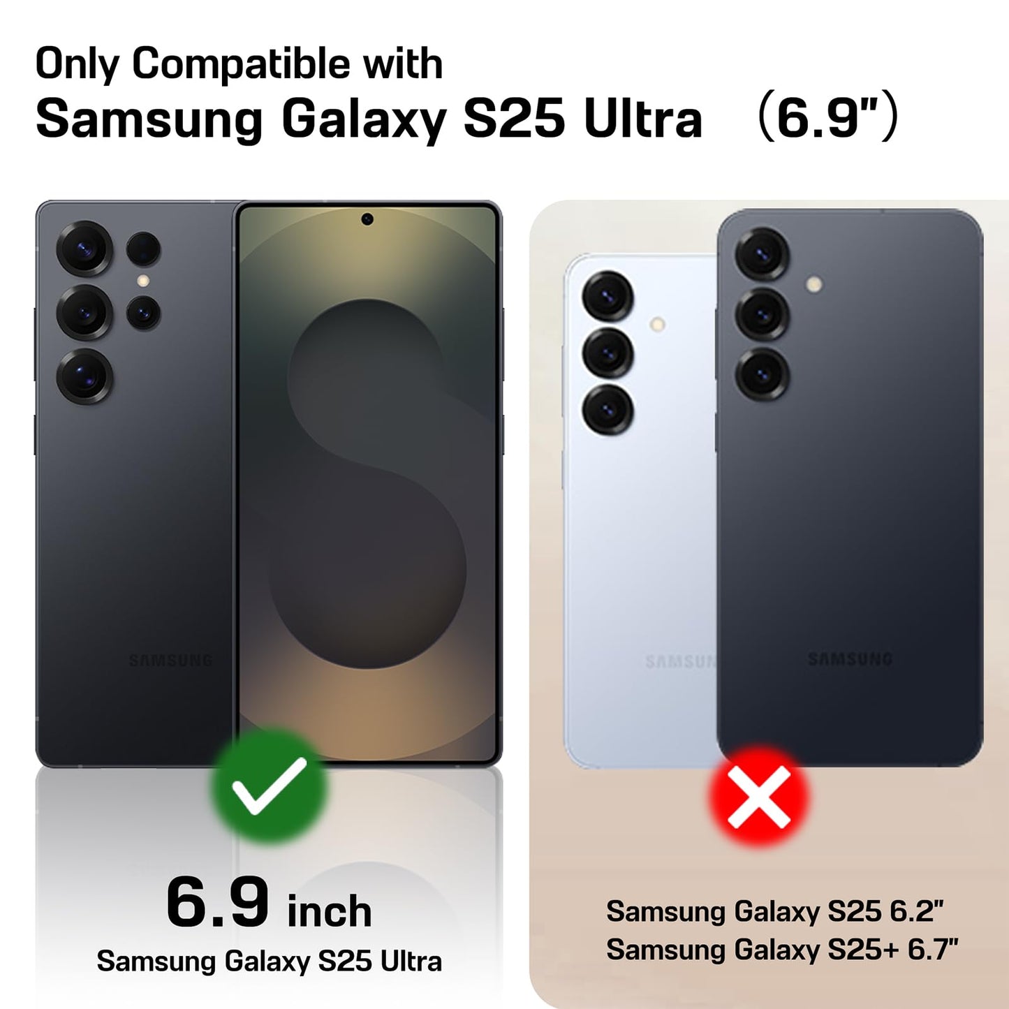 LOHASIC for Galaxy S25 Ultra Case, Premium Leather Luxury Business PU Non-Slip Grip Shockproof Bumper Full Body Protective Cover Phone Cases for Samsung Galaxy S25 Ultra 5G 6.9 inch - Brown
