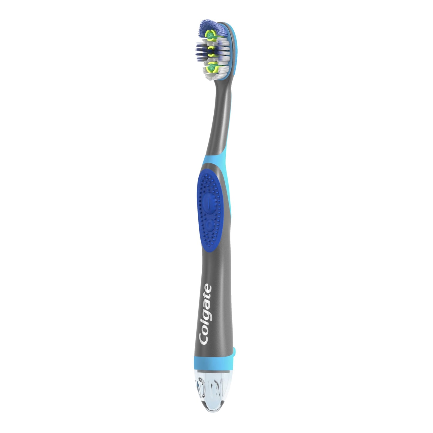 Colgate 360 Vibrate Charcoal Battery Operated Toothbrush Pack, Soft with 1 AAA Battery Included, Black, 2 Count