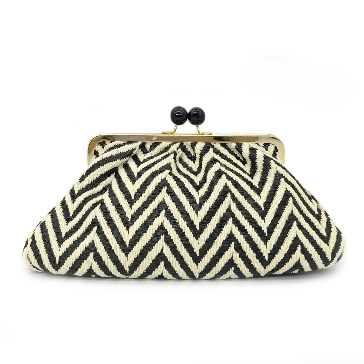 Straw Clutch Purse for Women, Classic Beach Clutch,Woven Summer Bag, Dumpling Wicker Handbag for Summer Daily Vacation Use