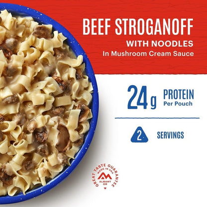 Mountain House Beef Stroganoff with Noodles | Freeze Dried Backpacking & Camping Food | 6-Pack
