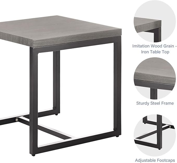 Outdoor Wicker Patio Furniture Set - 6 Piece Patio Conversation Set with 2 Wicker Armrest Chairs,2 Rattan Ottoman,1 Side Table and 1 Couch,Sturdy Frame,Thick Cushions,Deep Seating(Mixed Grey/Grey)