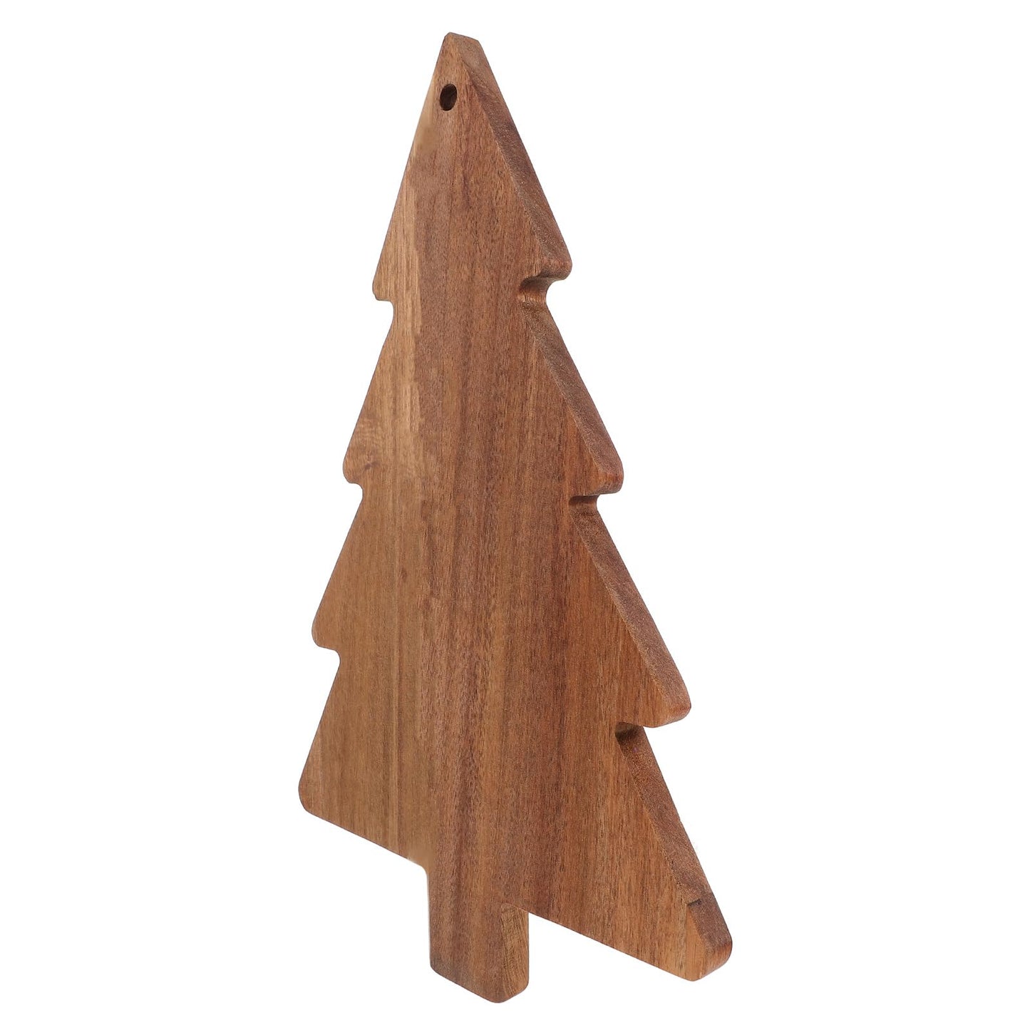 Christmas Tree Cutting Board, 14.9"x 9.4" Wooden Charcuterie Cheese Board, Acacia Serving Tray for Sushi, Dessert, Candy Dish