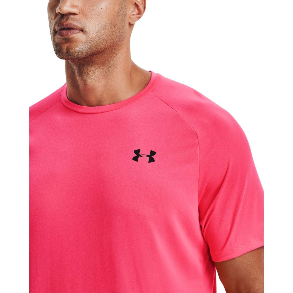 Under Armour Men's Tech 2.0 Short-Sleeve T-ShirtDISC , Pink Shock (684)/Black, X-Small