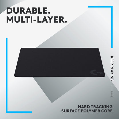 Logitech G440 Hard Gaming Mouse Pad, Optimized for Gaming Sensors, Moderate Surface Friction, Non-Slip Mouse Mat - Black