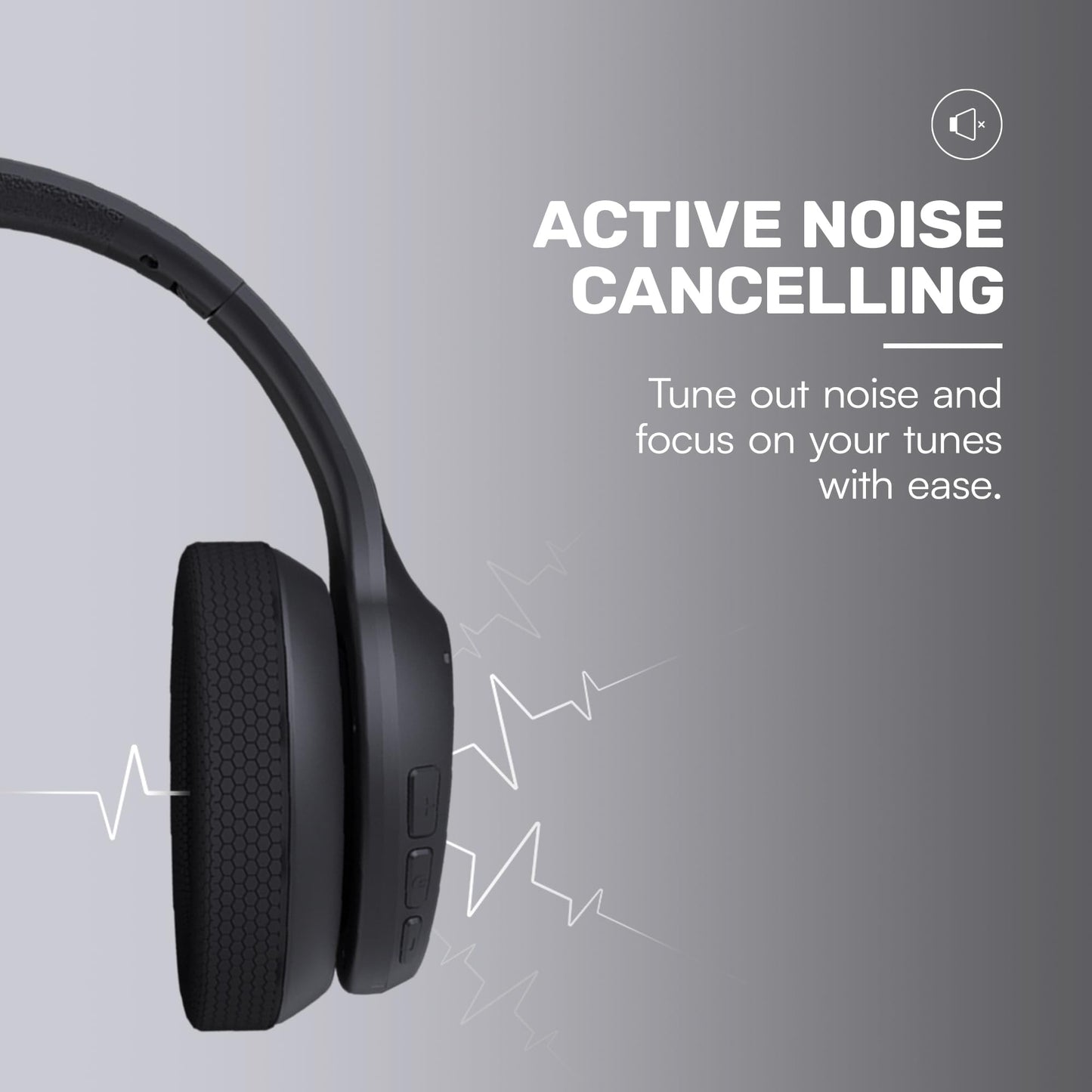 Raycon Fitness Bluetooth Headphones - Over The Ear Running Headphones, Active Noise Cancelling Wireless Headphones + Awareness Mode, Bluetooth Headset with Mic, 45 Hours of Battery Life (Black)