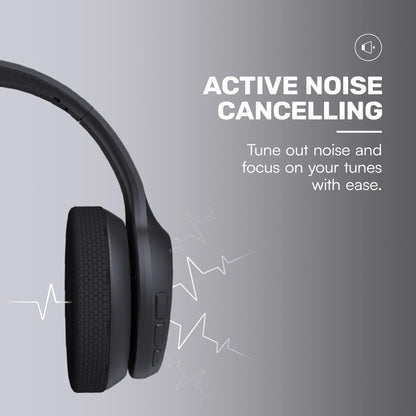 Raycon Fitness Bluetooth Headphones - Over The Ear Running Headphones, Active Noise Cancelling Wireless Headphones + Awareness Mode, Bluetooth Headset with Mic, 45 Hours of Battery Life (Black)