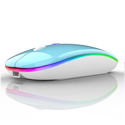 Bluetooth Wireless Mouse for Laptop mac MacBook ipad MacBook air MacBook pro pc Desktop Computer Windows Chromebook Notebook (Silver)