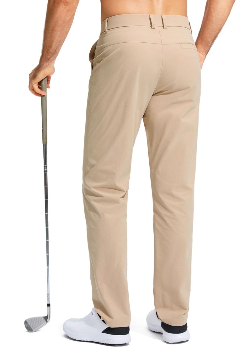 Pudolla Men's Golf Pants Mens Stretch Dress Pants 30 Lightweight Quick Dry Casual Slacks Work Pants with Pockets(Khaki 40Wx30L)