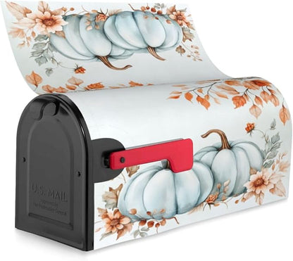 DADABULIU Mailbox Covers Pumpkin Fall Leaf Thanksgiving Magnetic Letter Post Box Cover Standard Size 21 x 18 Inch Garden Yard Home Decorative