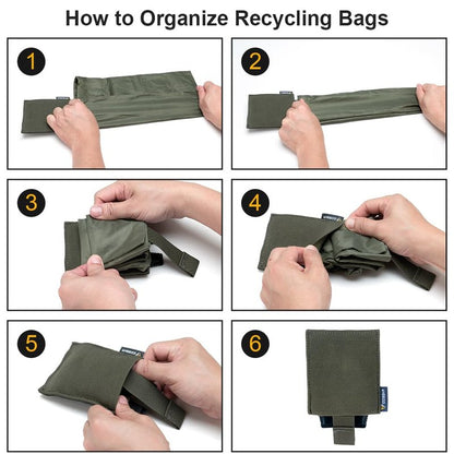 IDOGEAR SPORTS Tactical MOLLE Folding Dump Pouch Utility Tool Pouch Roll Up Quick-Release Magazine Waist Pouch Compact Storage for Outdoor Airsoft Paintball (Ranger Green)