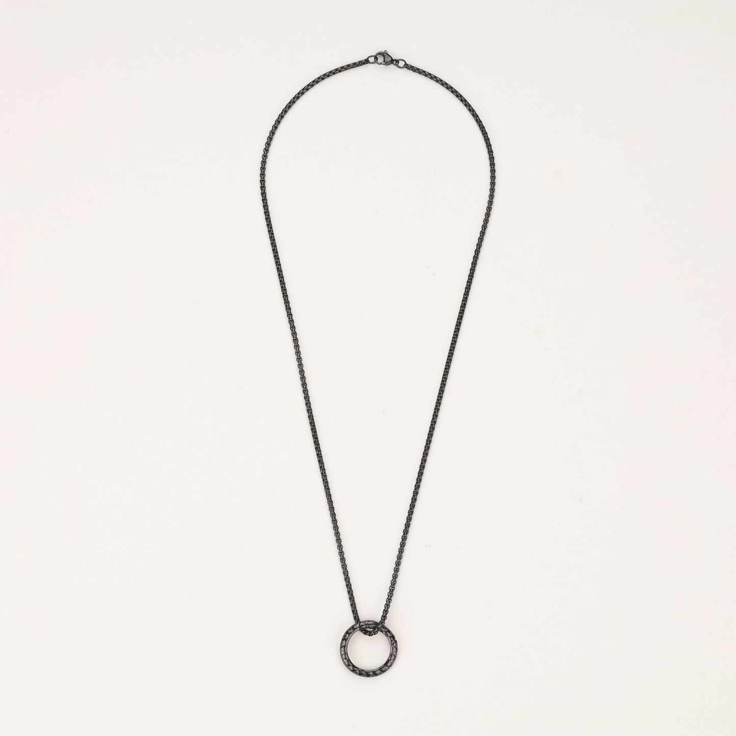 GAVU Black Ring Keeper Necklace for Men, Stainless Steel Ring Holer Necklace 24"