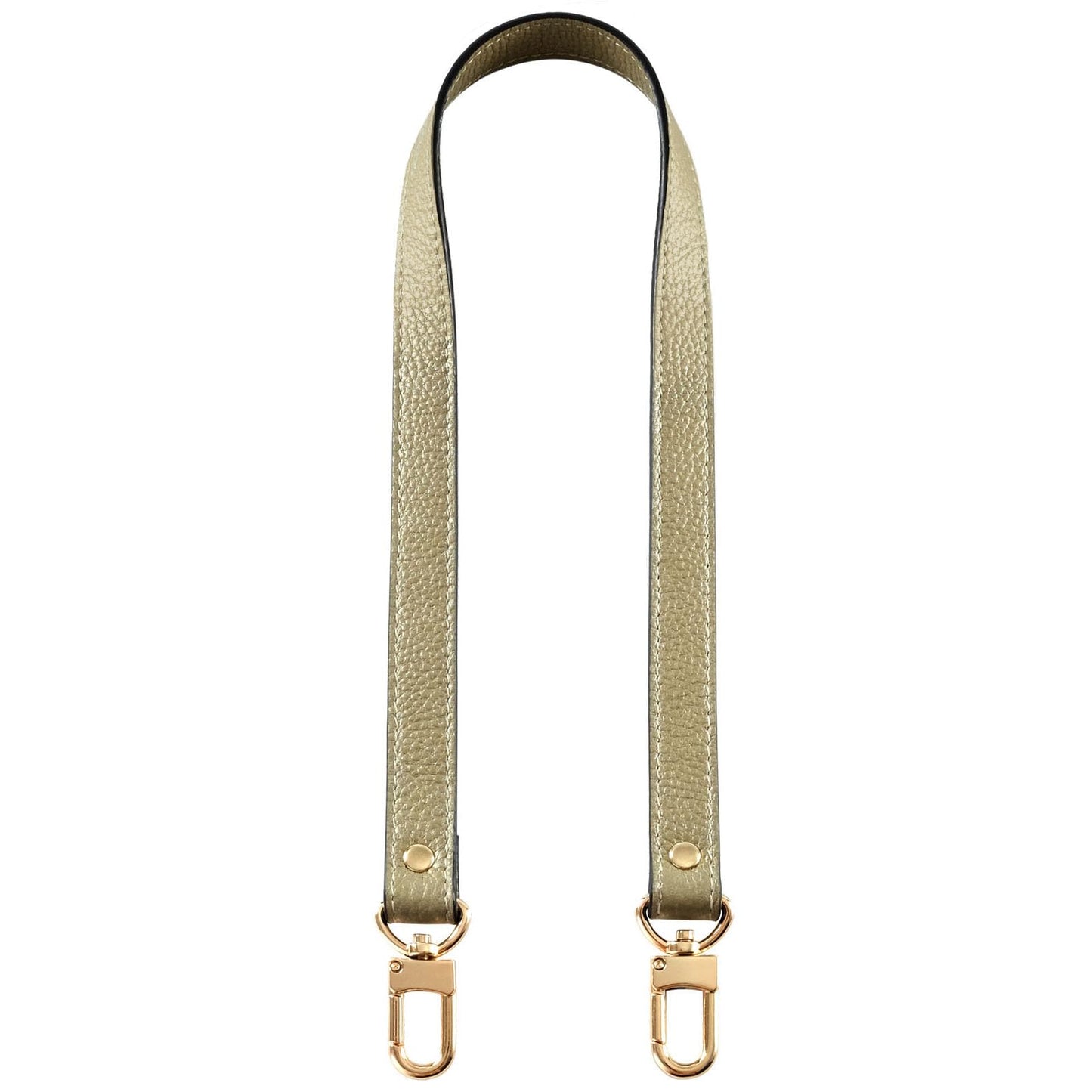 VanEnjoy Full Grain Leather Shoulder Strap Replacement with 2 Square Locks -Extended Version(Gold)