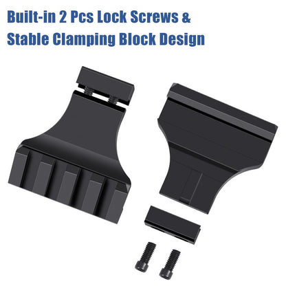 LONSEL 45° Picatinny Offset Rail Mount, 3 4 5 Slots 45 Degree Offset Picatinny Rail Mounts Aluminum Low Profile Adapter for Flashlight Laser Sight Optics (4 Slot - 1 Pack)