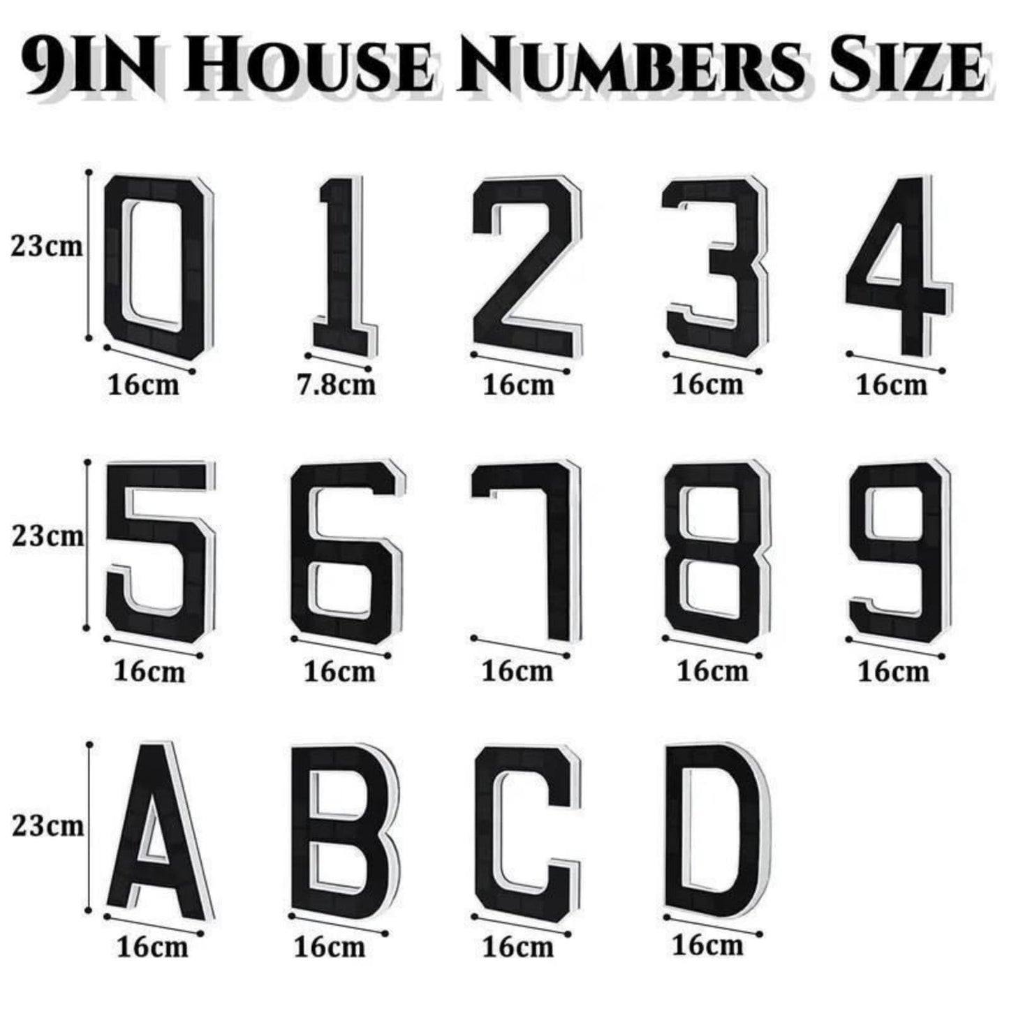 KUZEOLON 9 Inch Solar-Powered Outdoor House Number Light, No Wiring, Light Up House Numbers for Outside with Solar Panel, Waterproof LED Address Numbers for Home (1-9) (number2)
