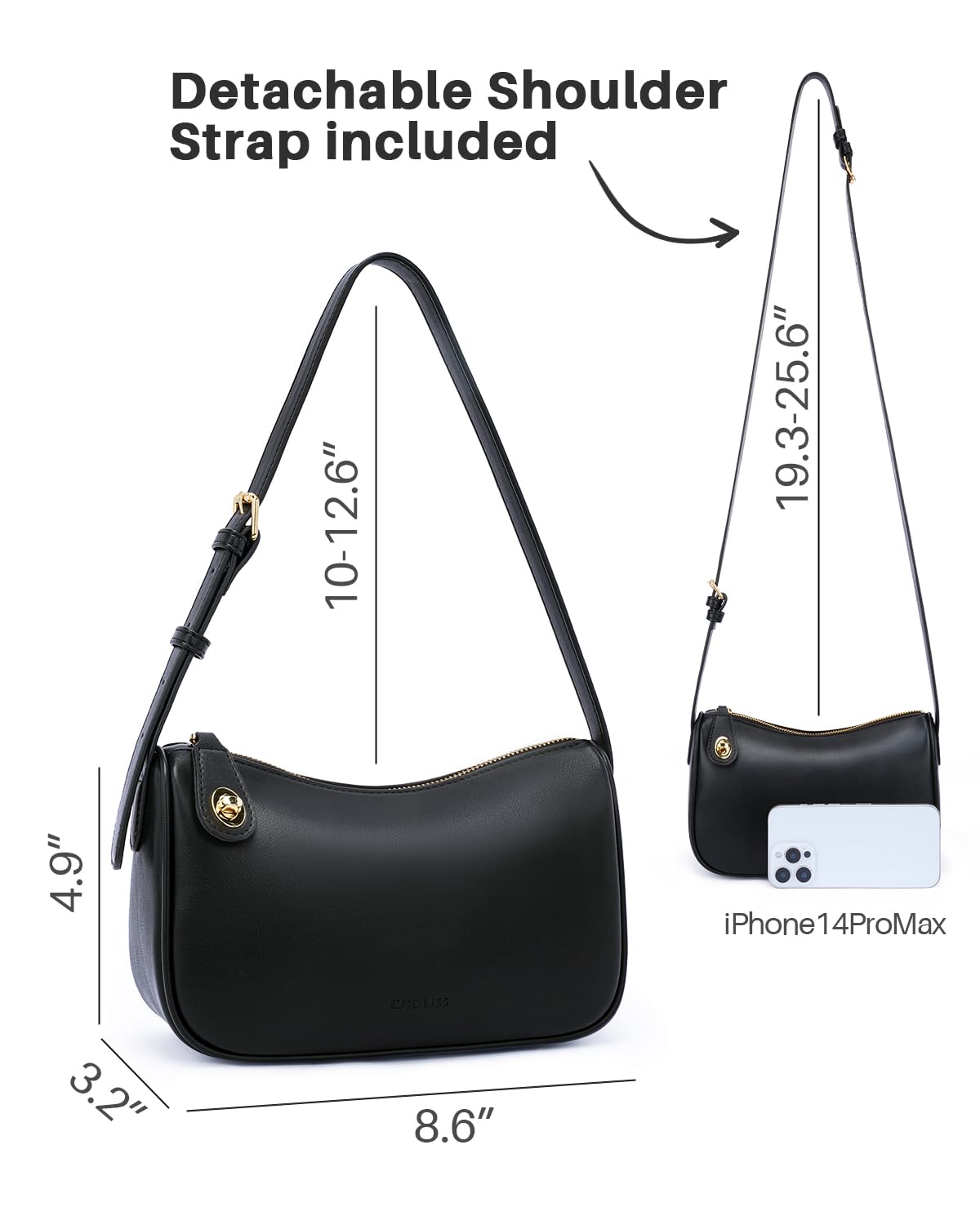 CHOLISS Shoulder Bag for Women, RFID Anti-Theft Crossbody Bags for Women, Vegan Leather Purse Handbags with Zipper Closure