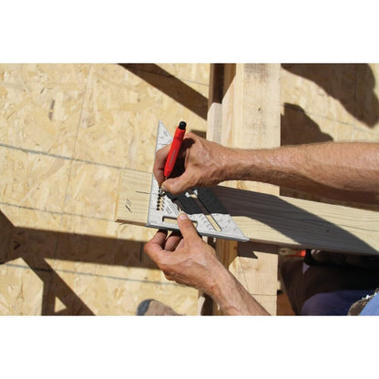 Johnson Level & Tool RAS-1B Johnny Square Professional Aluminum Rafter, 7", Silver, 1 Square