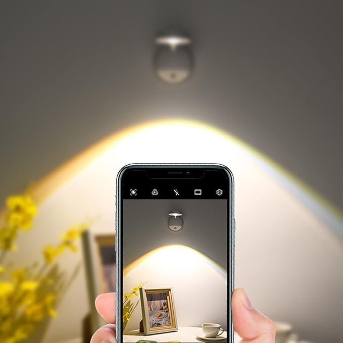 Wireless Picture Light Battery Operated Set of 2, Painting Light with Motion Sensor and Remote Control, Stepless Dimming Art Display Light for Picture Frame