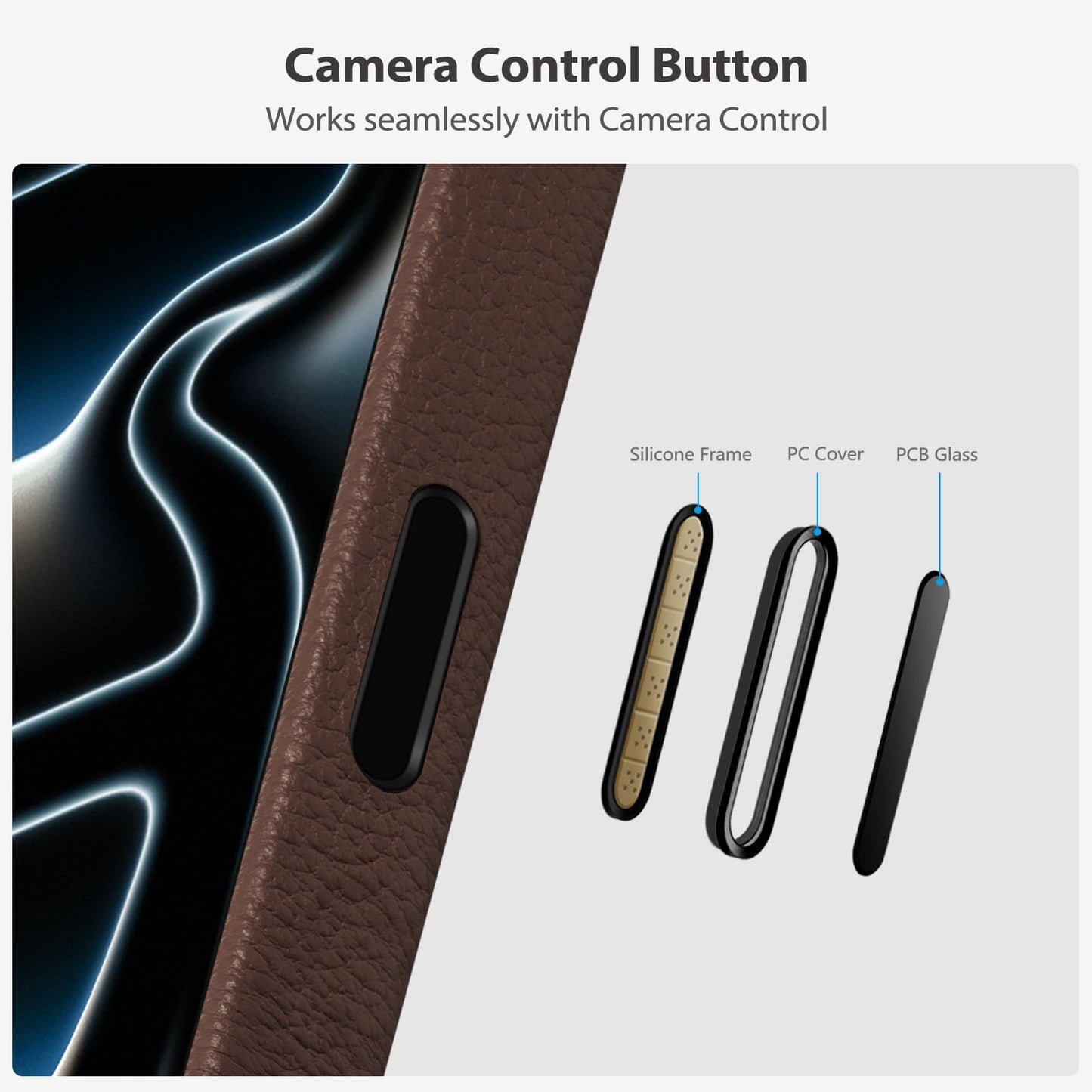 Belemay Handcrafted Premium Tumbled Leather Case for iPhone 17 Pro, Compatible with MagSafe, Distinctive Texture, Natural Patina, Camera Control Button, Metal Buttons Phone Cover (6.3"), Brown