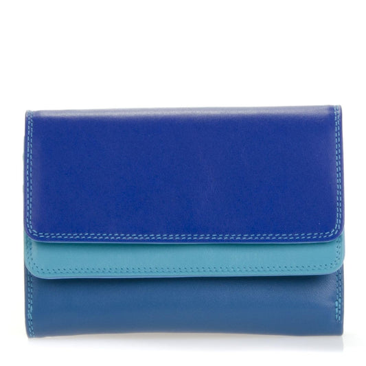 mywalit Double-Flap Wallet Leather Purse | 6 Credit Card Slots | ID Window, Coin Pockets & Pen | Seascape | Classy & Compact Accessory for Men & Women | Perfect for Everyday Use