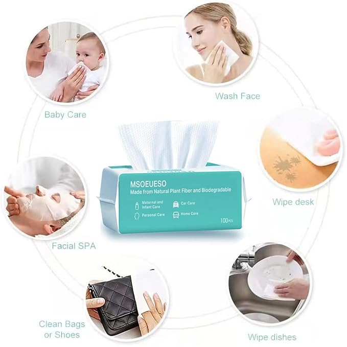 Soft Dry Wipes Cotton Facial Tissues, Cotton Face Towel