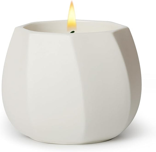 Scented Candle for Home Scented, Luxury Ceramic Candle Jar for Women & Men, Natural Soy Candle for Home Décor, Coconut & Tuberose Blossom