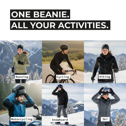 Skull Cap Helmet Liner Running Beanie - Ultimate Thermal Retention and Performance Moisture Wicking. Fits Under Helmets