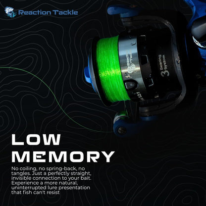 Reaction Tackle Monofilament Fishing Line - Premium Nylon Mono Line, Strong & Abrasion-Resistant, Low Memory for Smooth Long Casts - Freshwater & Saltwater - Clear | 30lb (500 Yards)