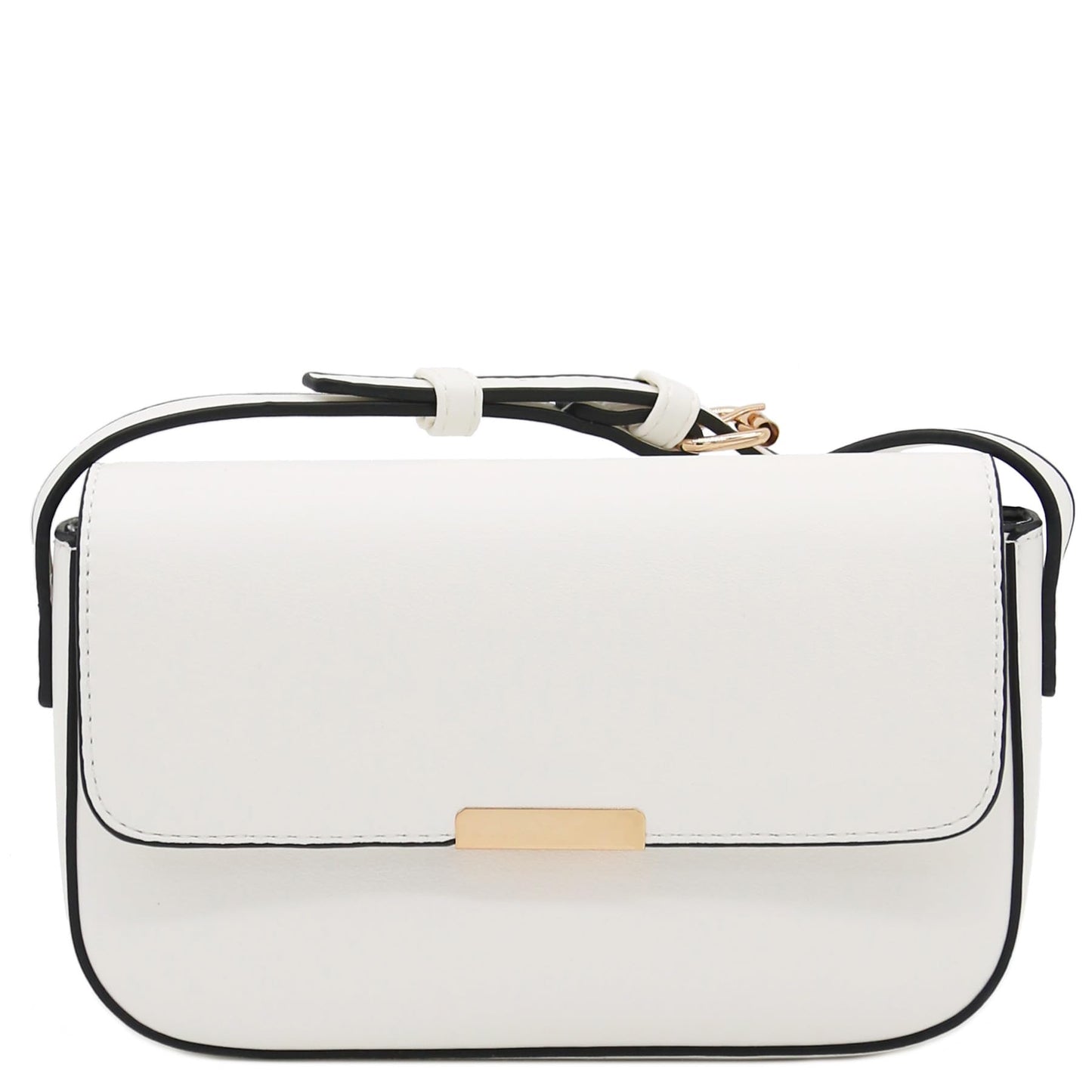 Mini Classic Rectangular Flap Purse Underarm Shoulder Bag (White)