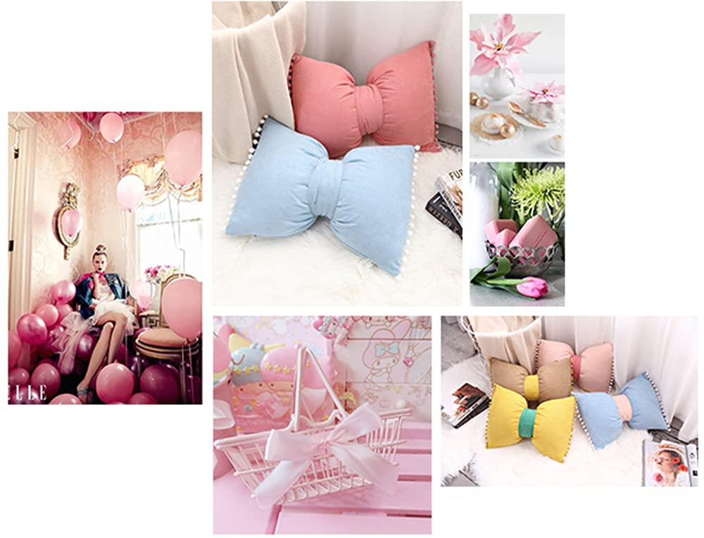 YDBDAT Velvet Soft Decorative Throw Pillow Covers with Pom Poms Christmas Cushion Pillow Cases Bow Lumbar Pillow Covers for Sofa Bed Couch Living Room 14 x 20 Decor Green