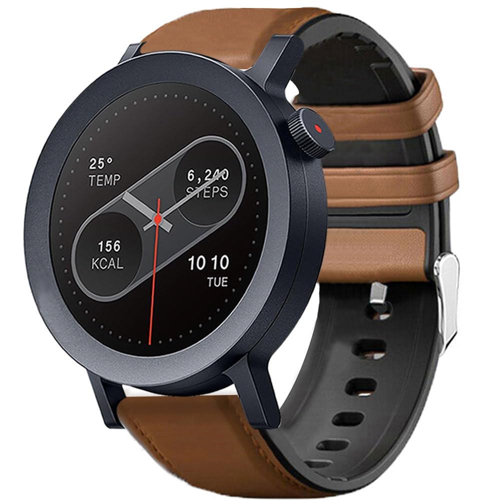 Compatible with CMF Watch 3 Pro Band, 22mm Leather Silicone Breathable Replacement Smartwatch Strap Wristband Compatible for CMF Watch Pro 1, 2, 3 Pro Smartwatch