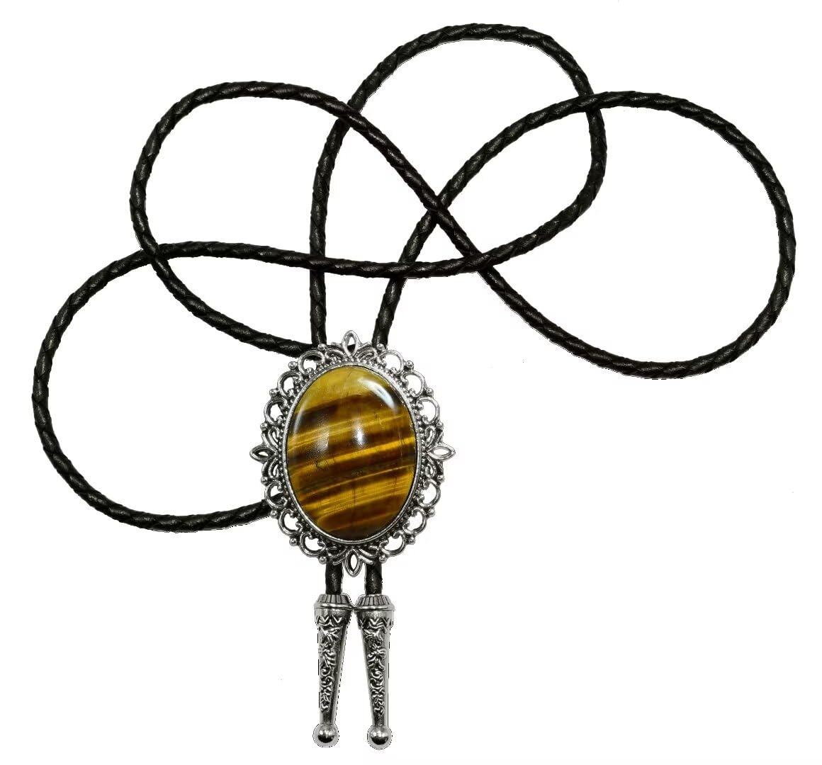 GURANSE Bolo tie With Natural Stone Art Flower Wreath Cowboy Western Style Necktie More Color