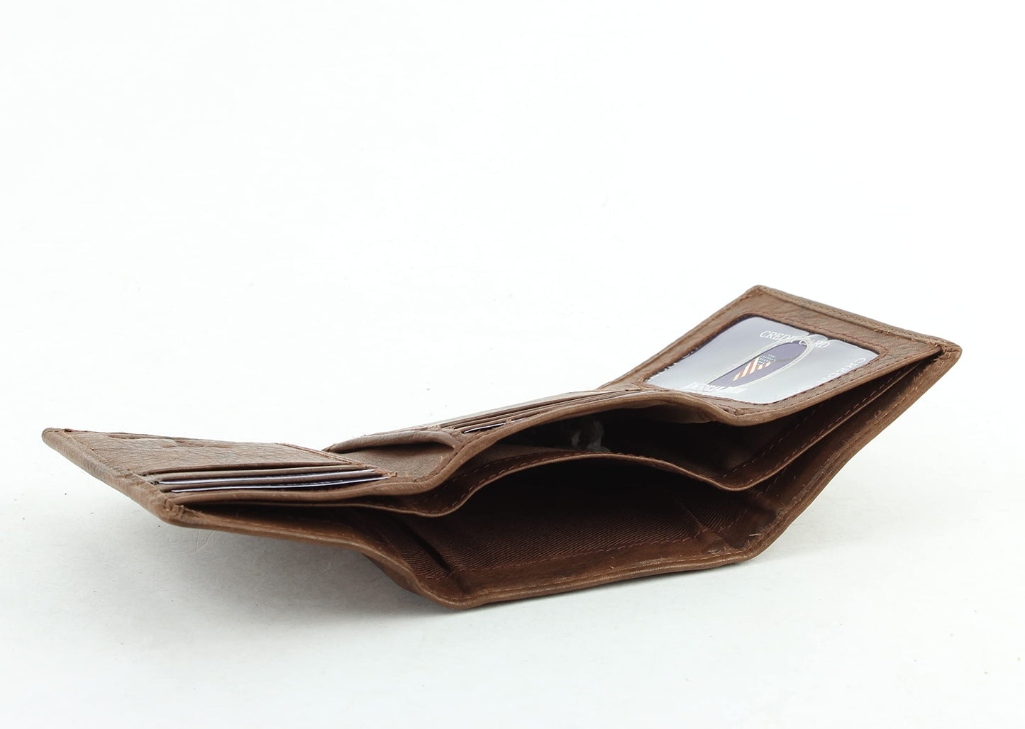 American Bison Trifold Classic Wallet for Men – RFID Blocking Cowhide Leather Wallet (Tan)