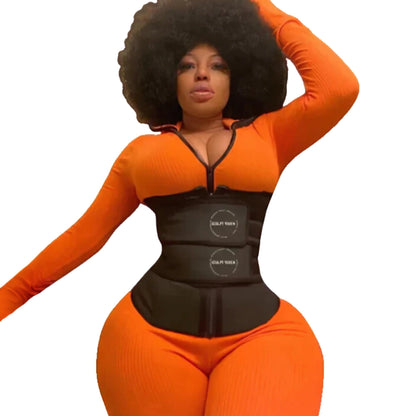 Sculpt Snatch Double Layer Waist Trainer for Women - Tummy Control Belt for Postpartum Weight Loss, Gym & Workout, Abdominal Cincher for Curvy Body, Compression Shapewear(Black,S)