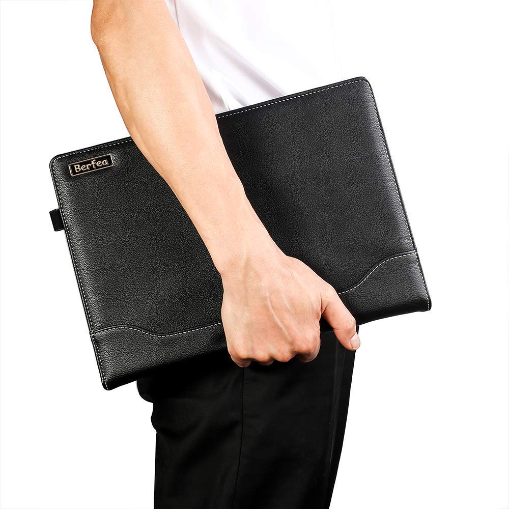 Berfea Laptop Case Cover Compatible with Dell Latitude 5502 5510 5520 5530 5511 5521 3511 Business Laptop 15.6 inch Notebook Sleeve PU Leather Stand Hard Protective Skin