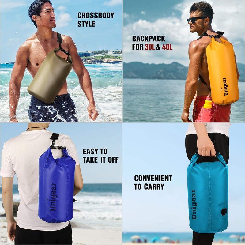 Unigear Dry Bag Waterproof, Floating and Lightweight Bags for Kayaking, Boating, Fishing, Swimming and Camping with Waterproof Phone Case (Sky Blue, 2L)
