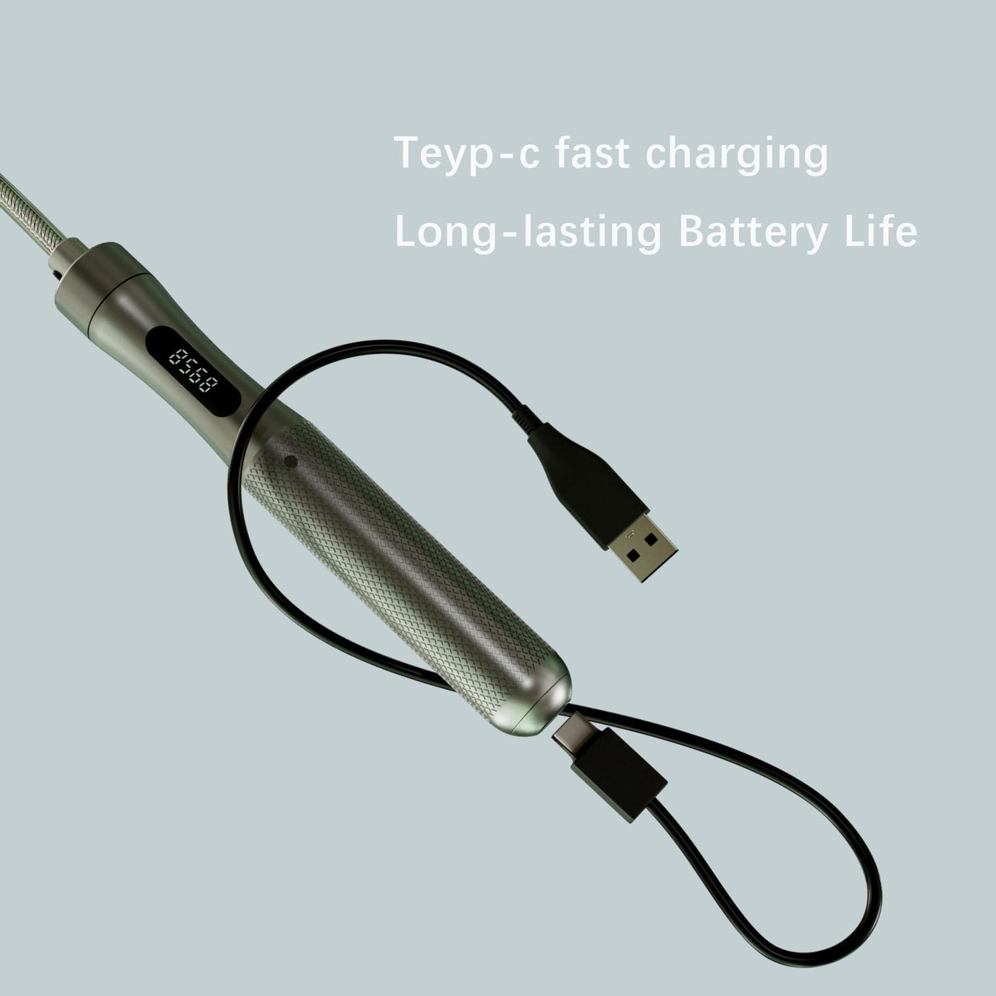 MOGOLD Jump Rope With Counter, Gray Aluminum Alloy Handle with PVC Cable