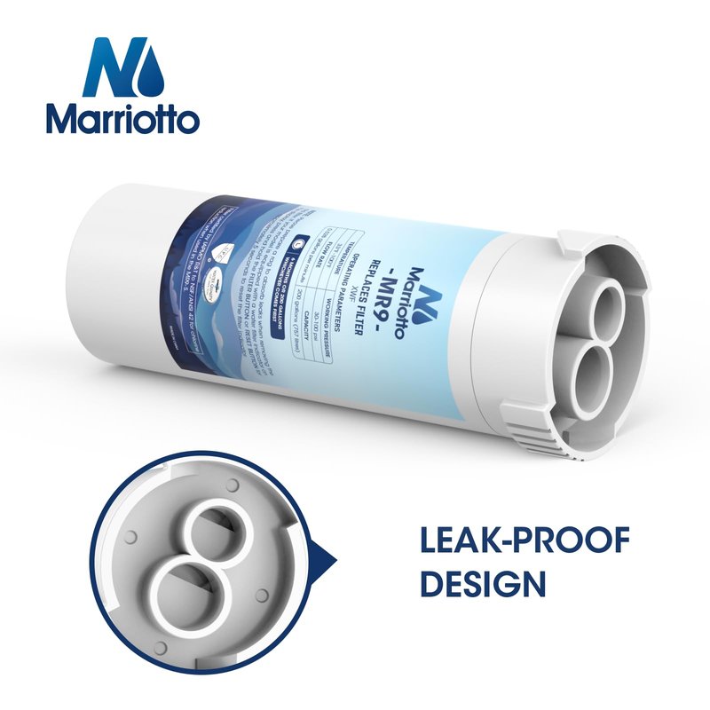 MARRIOTTO Genuine GE XWF Replacement Water Filter - Compatible with GE French-Door Refrigerators - 1 Pack (Not XWFE)