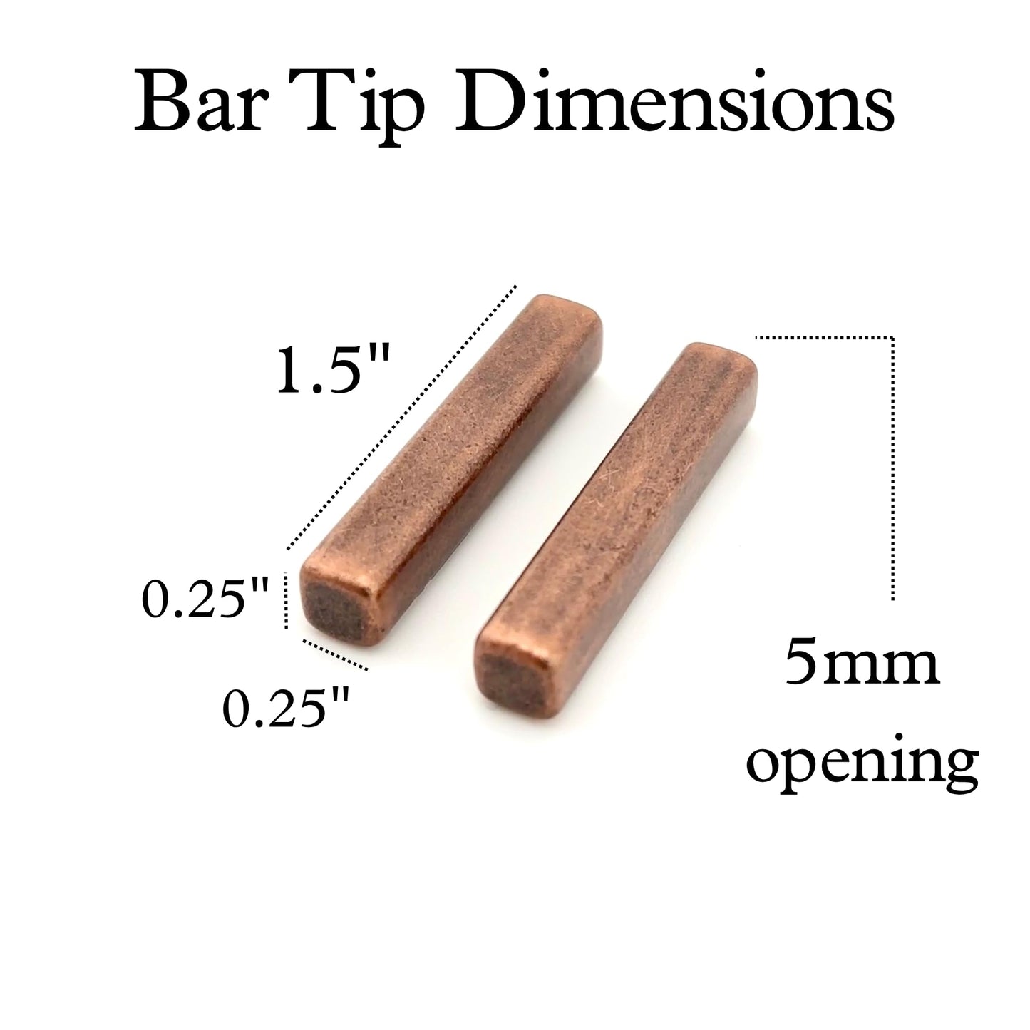 Bolo Supply Co. Bar Bolo Tie Tips - Cord Ends for Bolo Tie Necklace and Other Jewerly Making.