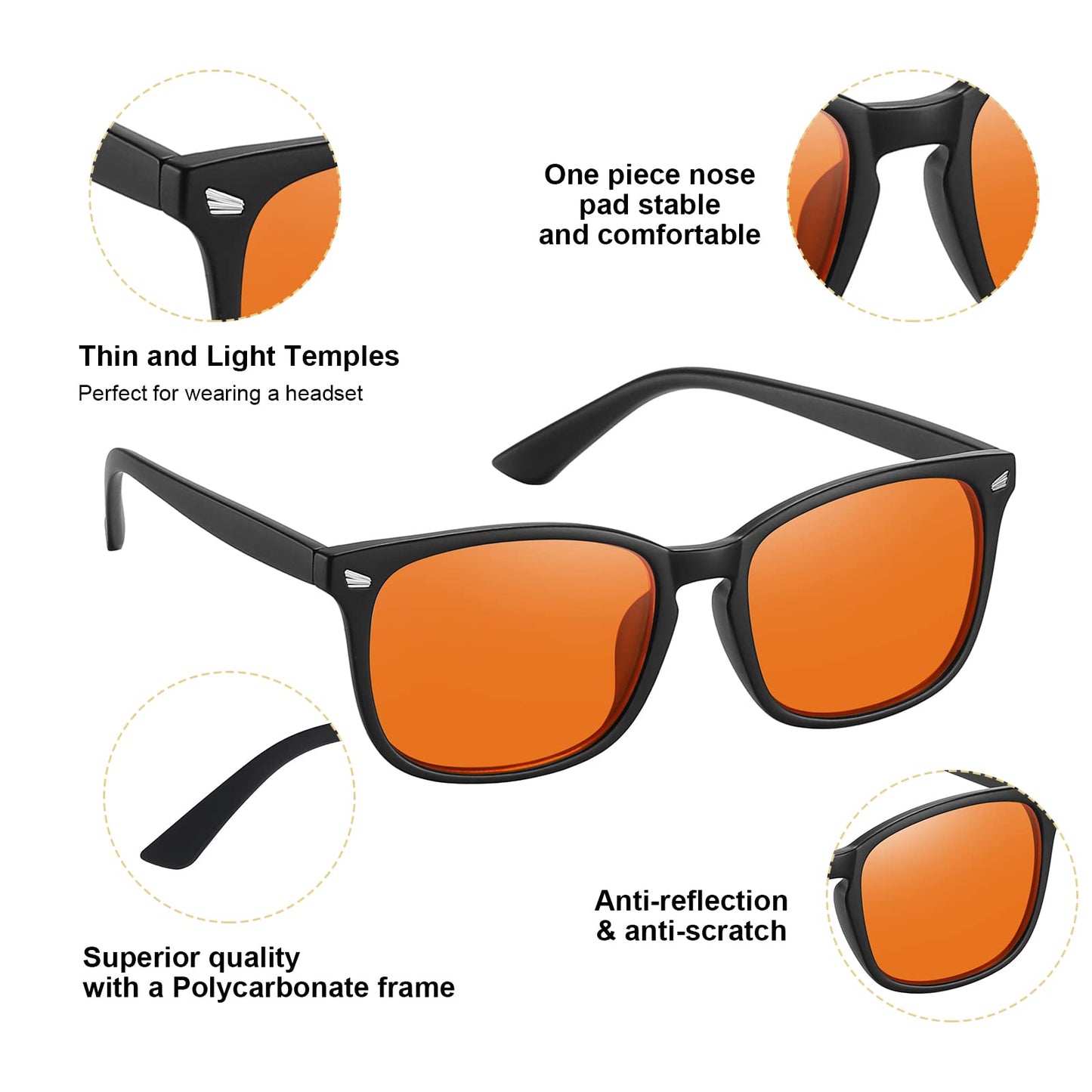 Okany Blue Light Blocking Glasses Gaming Computer Glasses Powerful Professional Screen Filter, 2.0 Upgraded Technology Anti-Fatigue Anti Glare UV Protection & Eyestrain Game Glasses for Women Men