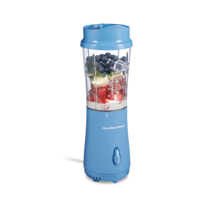 Hamilton Beach Portable Blender for Shakes and Smoothies, 14 Oz BPA Free Travel Cup & Lid, Durable Stainless Steel Blades, Personal Smoothie Blender, Coral (51171)