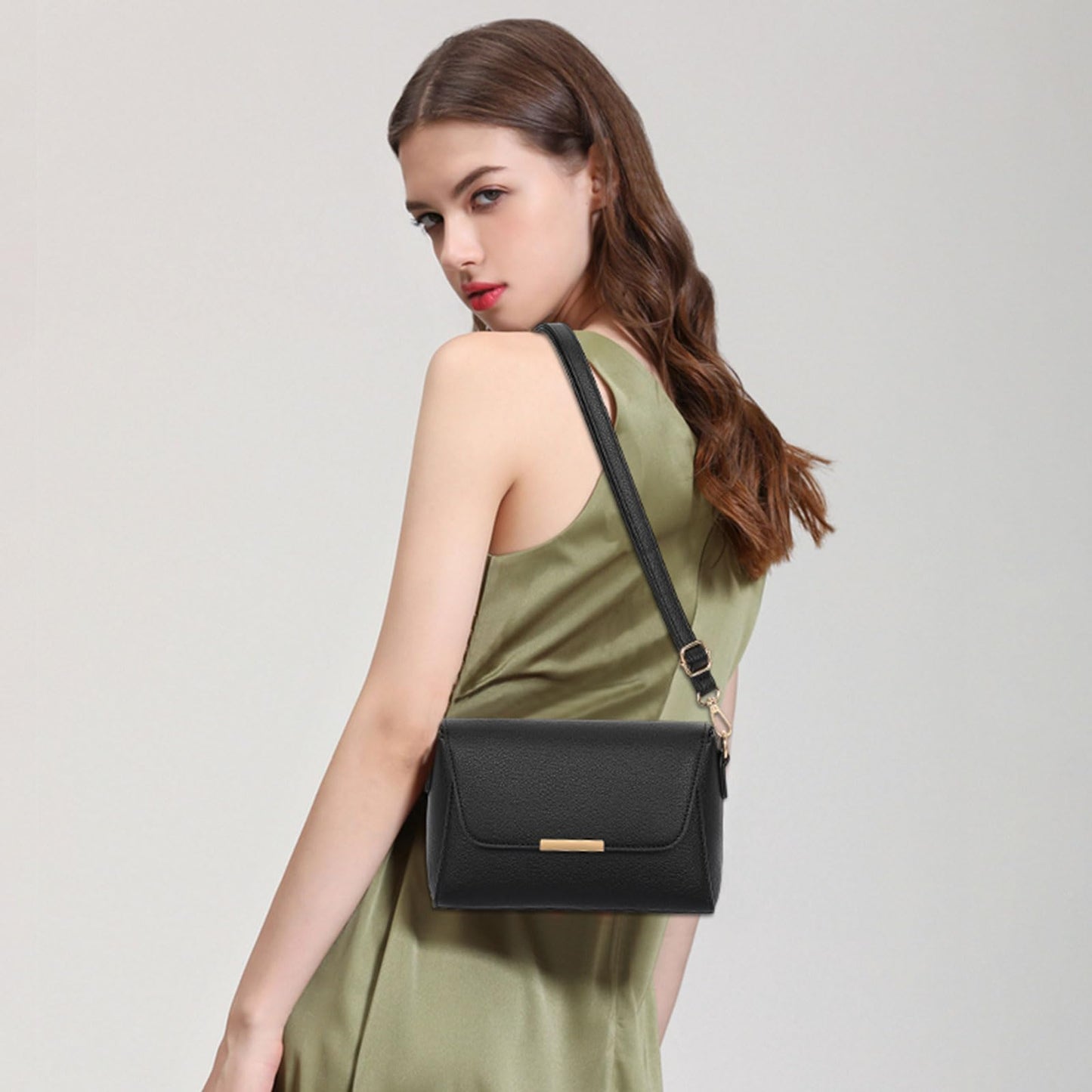 FALAN MULE Small Crossbody Bags for Women PU Leather Purses Trendy Shoulder Handbags