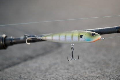 Berkley Choppo Topwater Fishing Lure, HD Golden Shiner, Size 90, Cupped Propeller Tail for Balance of Sound and Spray, Equipped with Sharp Fusion19TM Hook