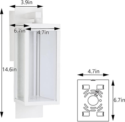 Modern Outdoor Light Fixtures Dusk to Dawn Outdoor Lighting 2 Pack,15" Exterior Wall Sconce, Porch Light, Garage Lights Wall Lamp, Waterproof Outdoor Lights for House,Garden, Front Door