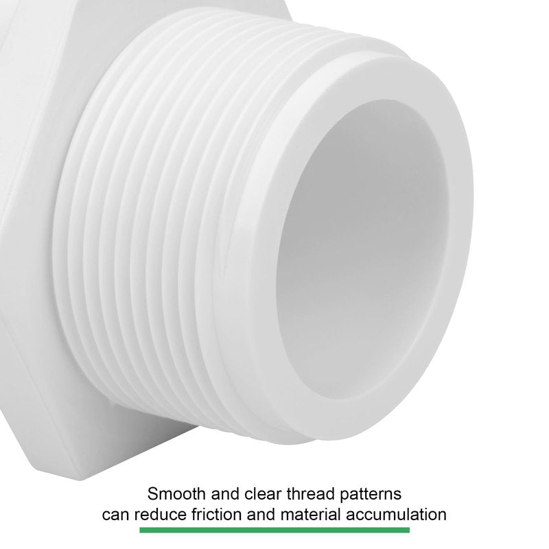 Lswteiz 6Pack 1-1/2" PVC Male Adapter Pipe Fittings (Socket x Male Pipe Thread) Furniture Grade SCH40 2-Way 1.50" PVC Coupling Pipe Connectors for Plumbing Water Line