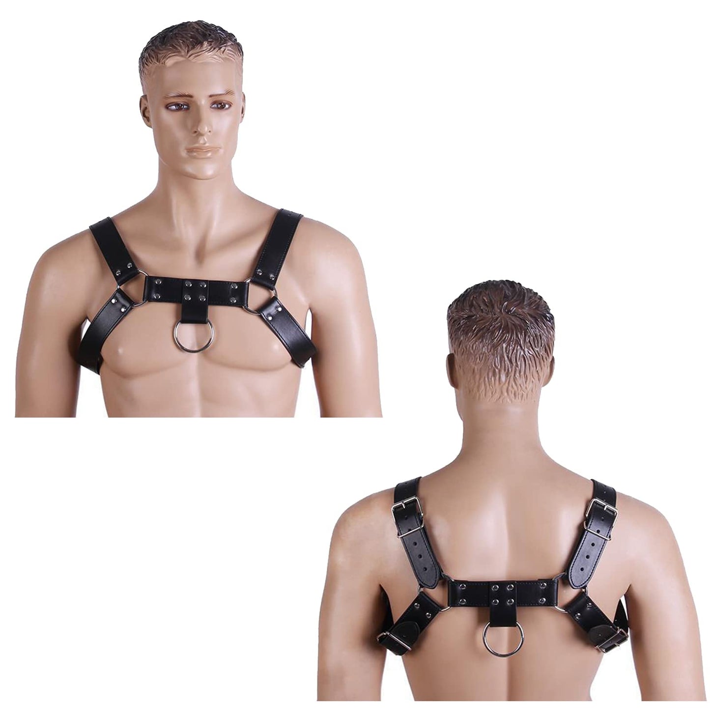 Men's Faux Leather Body Chest Harness Belt Shoulder Cage Belt Party Costume, Sexy Punk Body Harness, Cosplay Nightclub Sexy Punk Clubwear