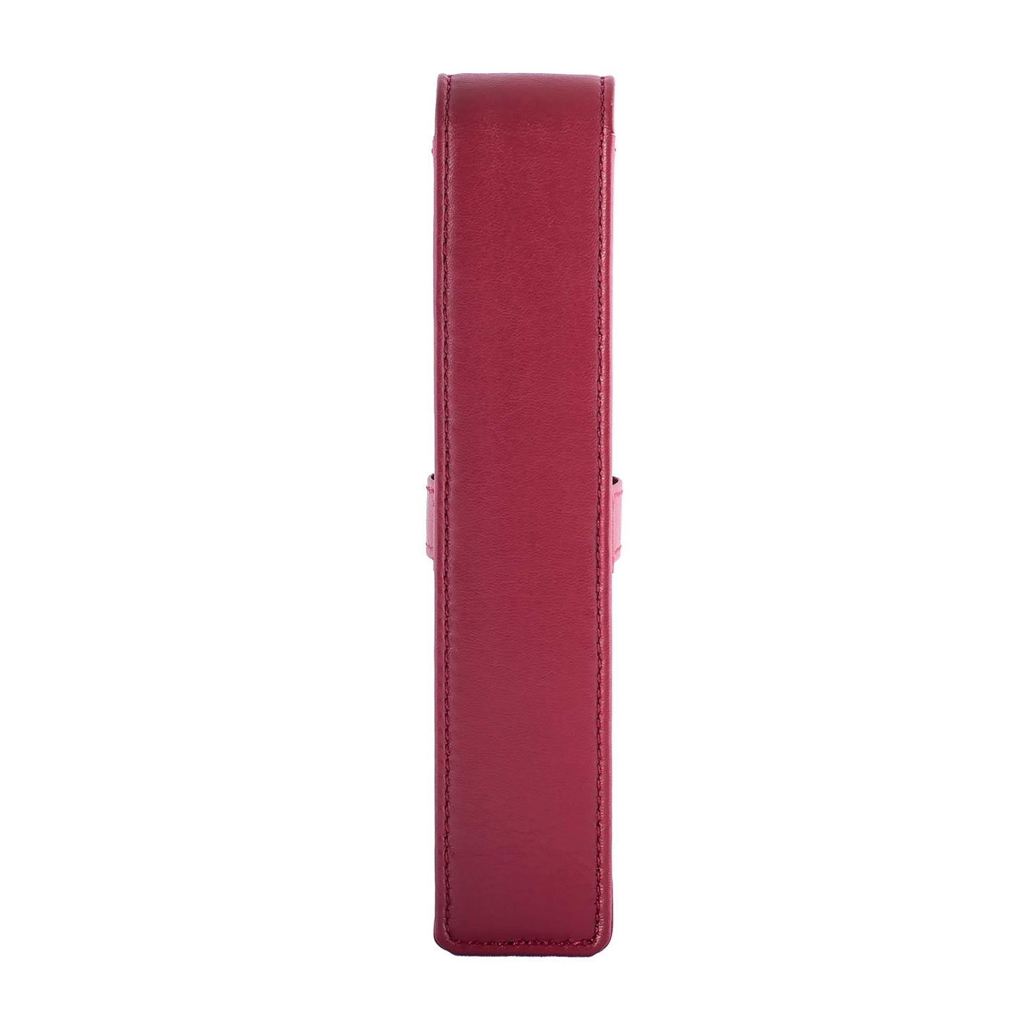 DiLoro Leather Single Pen Case Pencil Pouch Holder for One Fountain Ballpoint Rollerball Pen and Pencil (Red)