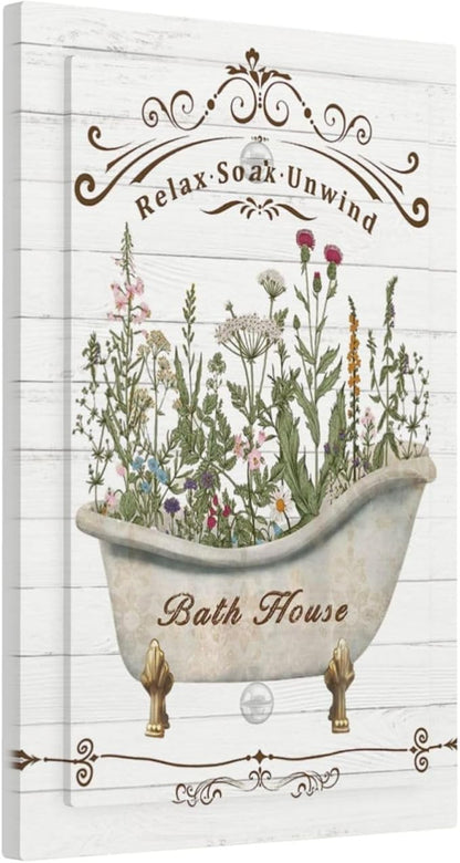 Rustic Farmhouse Wooden Board Botanical Flower 1 Gang Light Switch Cover No Device Wall Plate Decorative Single Blank Switchplate Electrical Faceplate for Bathroom Bedroom Art Panel Decorate